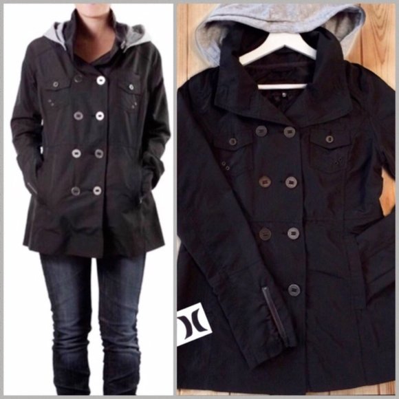 🥳HP🥳Hurley Women's Dark Gray Jacket L - Picture 3 of 8